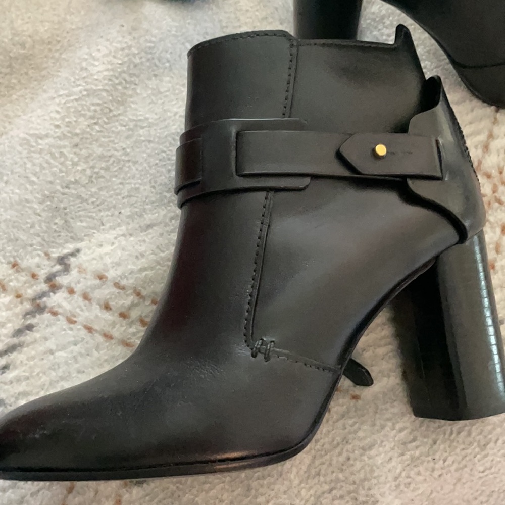 Tory Burch black leather ankle booties